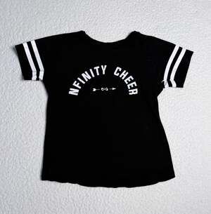 Nfinity Cheer Youth Medium Black Jersey Style Graphic T-Shirt